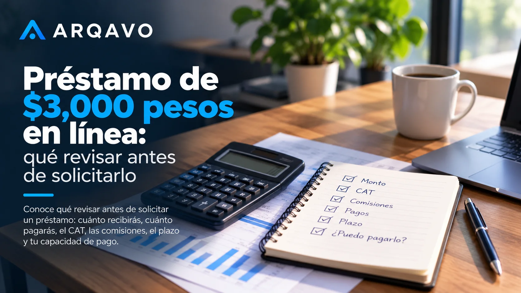 Préstamo de $3,000 pesos en línea: qué revisar antes de solicitarlo