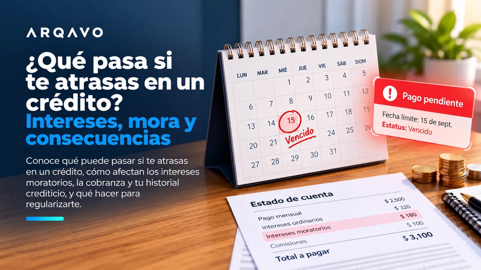 ¿Qué pasa si te atrasas en un crédito? Intereses, mora y consecuencias